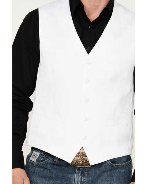 Image #2 - Cody James Men's Austin Paisley Vest, White, hi-res