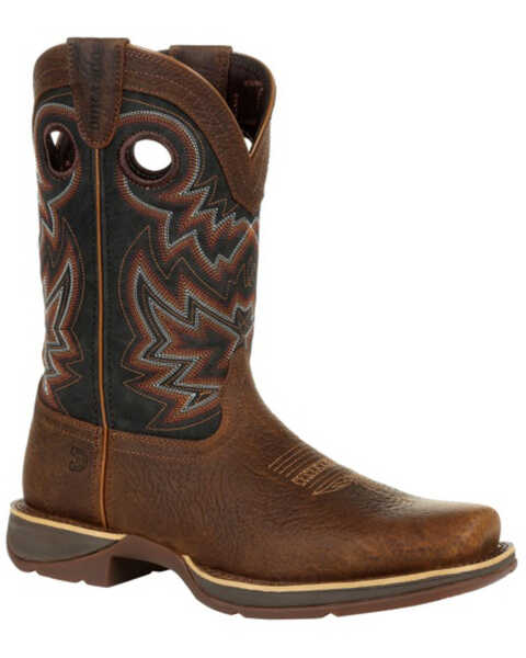 Image #1 - Durango Men's Rebel Chocolate Western Boots - Square Toe, , hi-res