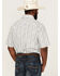 Image #4 - Rough Stock By Panhandle Men's Southwestern Stripe Short Sleeve Pearl Snap Western Shirt, Turquoise, hi-res