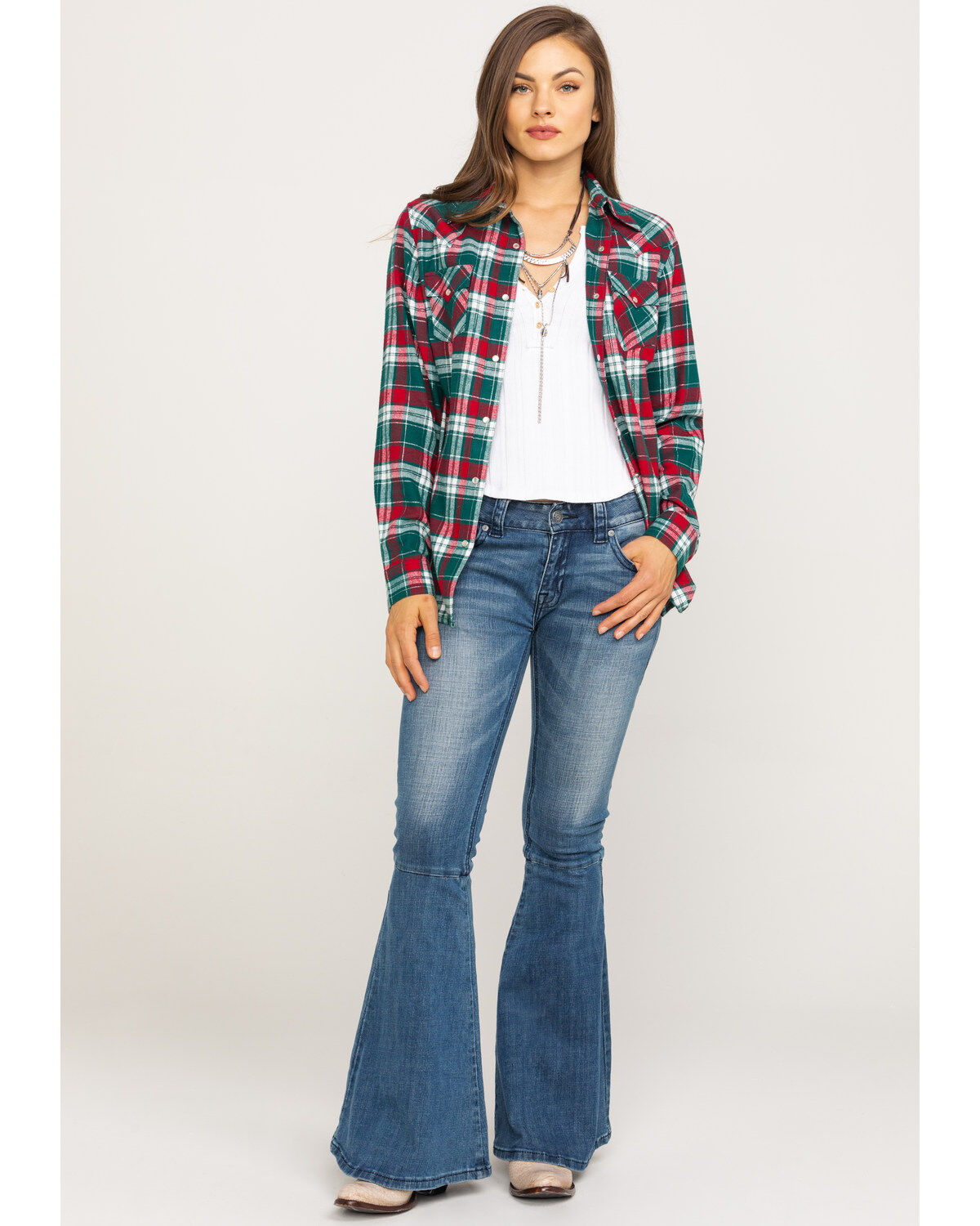 green gingham shirt womens