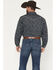 Image #4 - Cowboy Hardware Men's Scatter Paisley Print Long Sleeve Snap Stretch Western Shirt, Black, hi-res