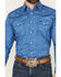 Image #3 - Cowboy Hardware Men's Steerhead Print Long Sleeve Snap Stretch Western Shirt, Royal Blue, hi-res