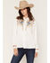 Image #1 - Wild Moss Women's Embroidered Button-Down Long Sleeve Top, White, hi-res