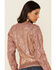Image #5 - Rock & Roll Denim Women's Mauve Metallic Cable Knit Sweater , , hi-res