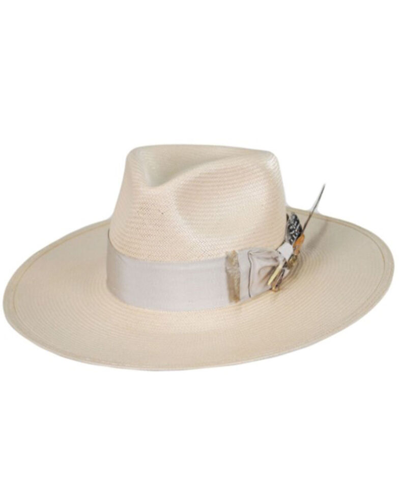 Stetson Atacama Silver Belly Pinch Front Straw Western Hat , Silver Belly, hi-res
