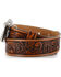 Justin Kid's Tooled Leather Belt, Brown, hi-res