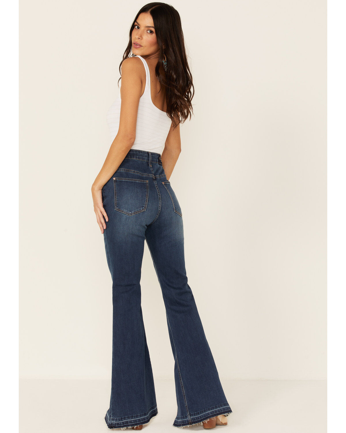 Womens Clothing Jeans Flare and bell bottom jeans FRAME Denim Le High Flare High-rise Jeans in Blue 