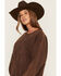 Image #2 - Shyanne Women's Embroidered Horses Crew Neck Sweatshirt, Cognac, hi-res
