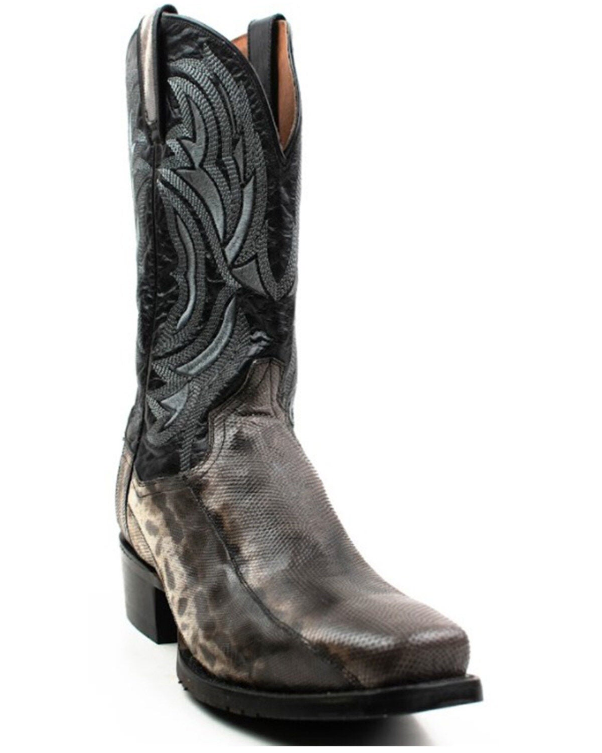 Dan Post Men's Karung Snake Exotic Western Boots - Square Toe, Black, hi-res