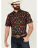 Image #1 - Cody James Men's Axe Throw Southwestern Print Short Sleeve Snap Western Shirt, Navy, hi-res