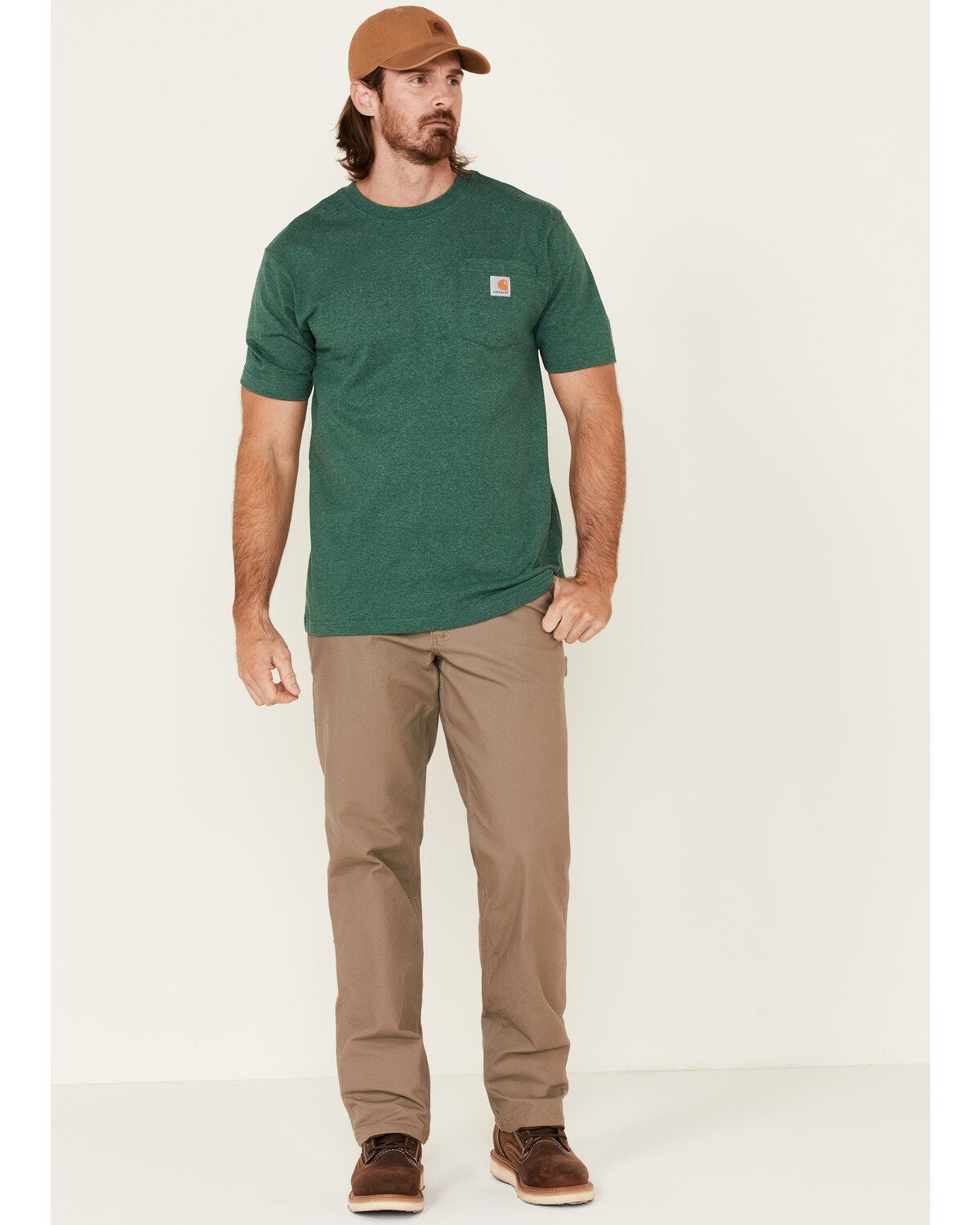 Carhartt Men's Dark Green Loose Fit 