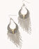 Image #1 - Shyanne Women's Longhorn Chandelier Earrings, Silver, hi-res
