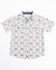 Image #1 - Cody James Toddler Boys' High Plains Southwestern Print Short Sleeve Snap Western Shirt, Light Blue, hi-res