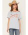 Image #1 - Cowgirl Up Women's Logo Star Short Sleeve Graphic Tee, Blue, hi-res