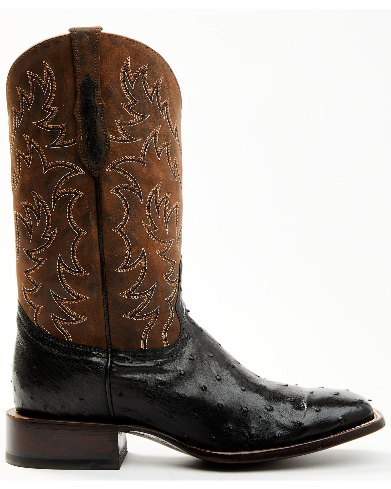 Cody James Men s Saddle Black Full Quill Ostrich Exotic Western Boots Broad Square Toe Boot Barn