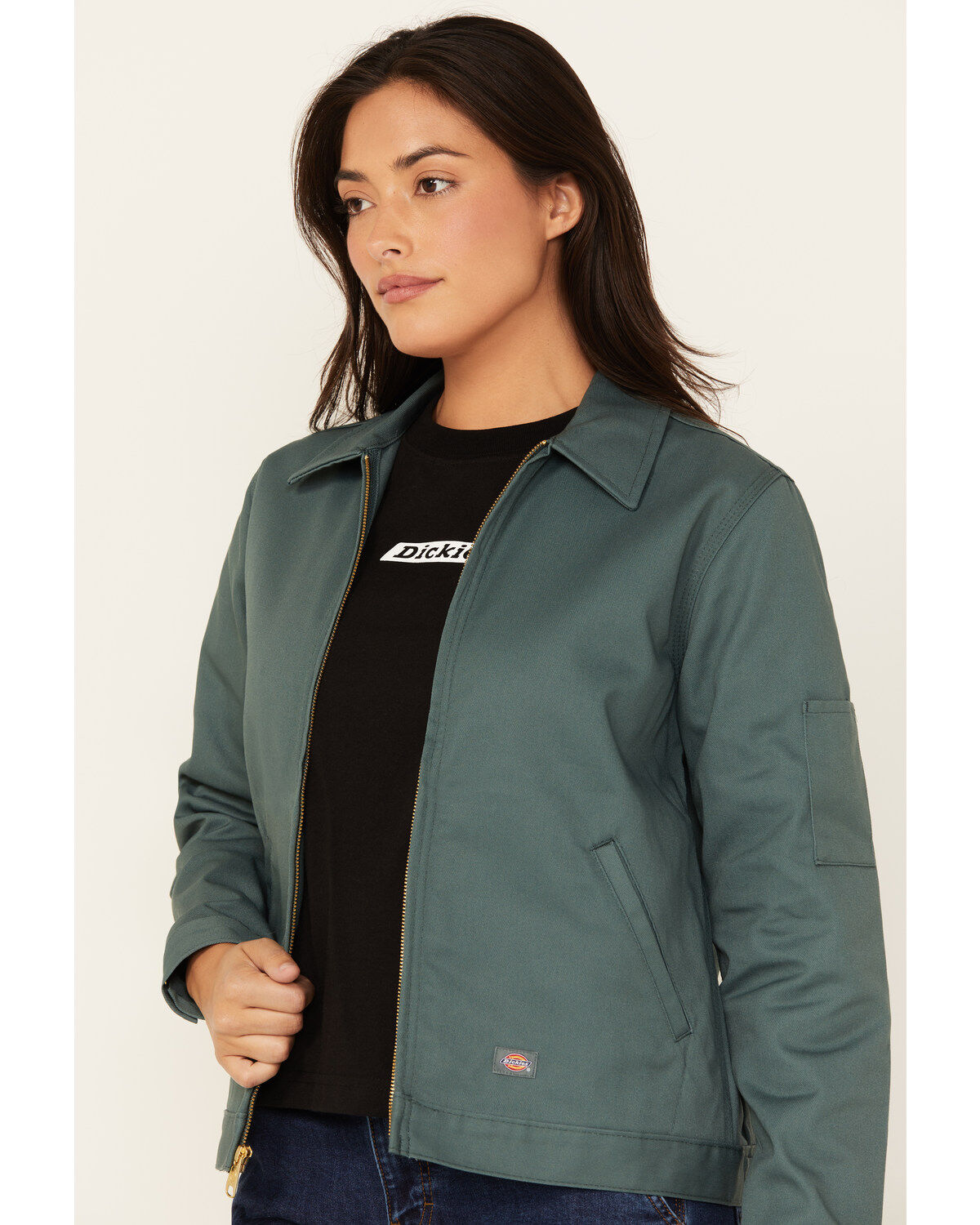 Image #2 - Dickies Women's Unlined Eisenhower Jacket, Green, hi-res
