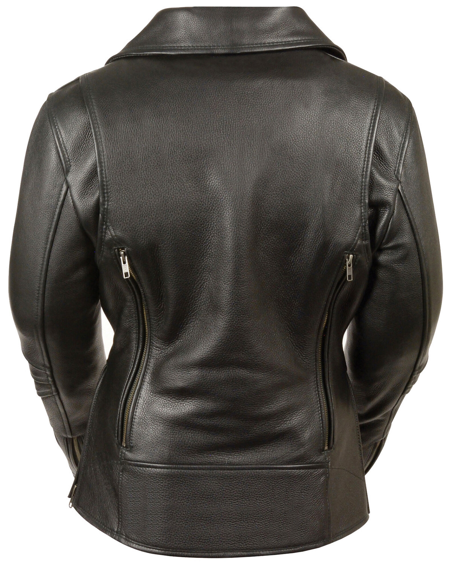Image #3 - Milwaukee Leather Women's Long Length Vented Biker Leather Jacket, , hi-res