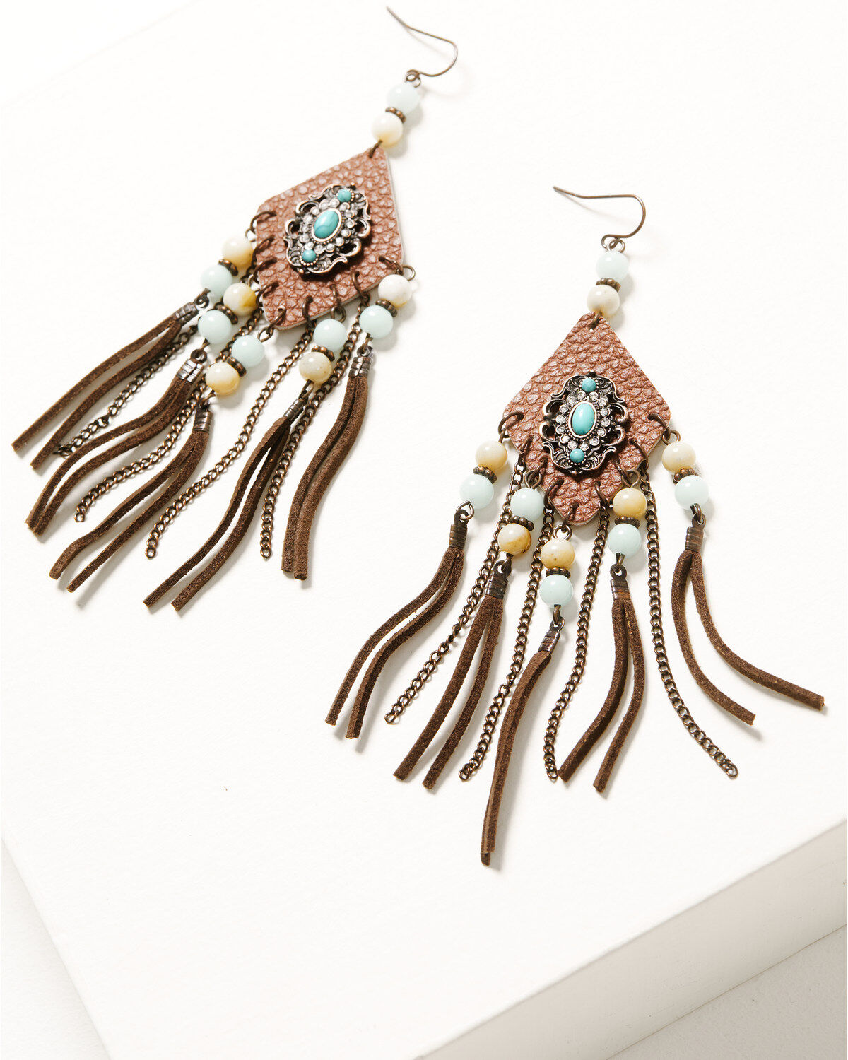 Image #2 - Shyanne Women's Mystic Skies Diamond Tassel Earrings, Rust Copper, hi-res