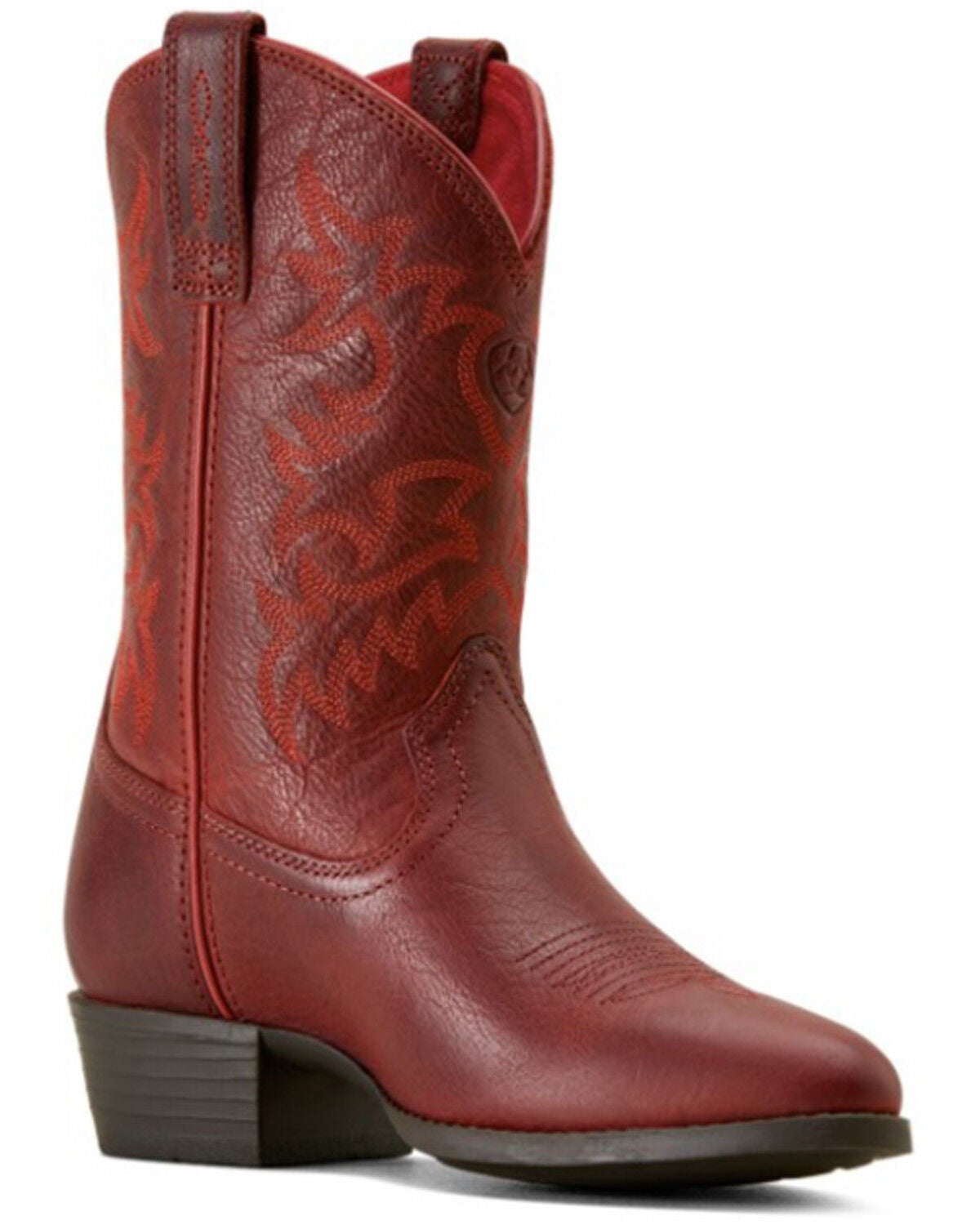 Image #1 - Ariat Girls' Heritage Rosy Western Boots - Round Toe, Red, hi-res