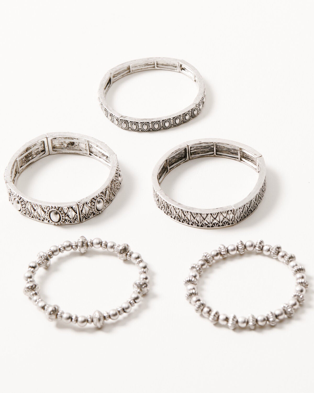 Shyanne Women's Shiloh Ridge Stretch Bracelet Set - 5 Piece, Silver, hi-res