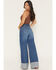 Image #3 - Wrangler Women's Medium Wash High Rise Cuffed Trouser Denim Jeans, Medium Wash, hi-res
