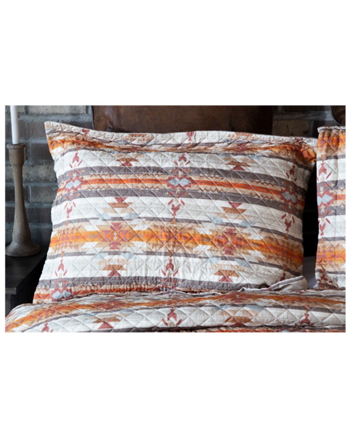 Image #2 - Carstens Home Wrangler Amarillo Sunset Twin Quilt Set - 3-Piece, Orange, hi-res
