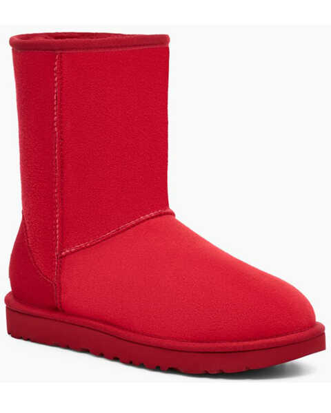 Ugg Women's Classic Short II Pull On Boots - Round Toe, Red, hi-res