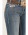Image #4 - Rock & Roll Denim Women's Medium Wash Mid Rise Geo Print Stretch Bootcut Jeans, Medium Wash, hi-res