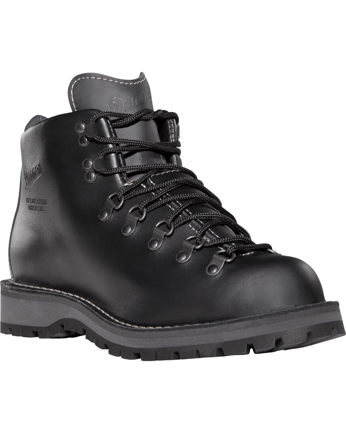 black leather hiking boots mens