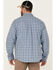 Brothers & Sons Men's Plaid Performance Long Sleeve Button-Down Western Shirt , Light Blue, hi-res