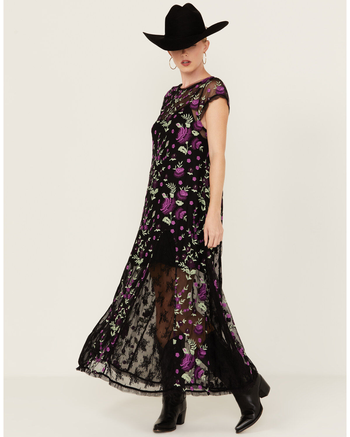 Image #3 - Free People Women's Sky Bright Midi Dress, Purple, hi-res
