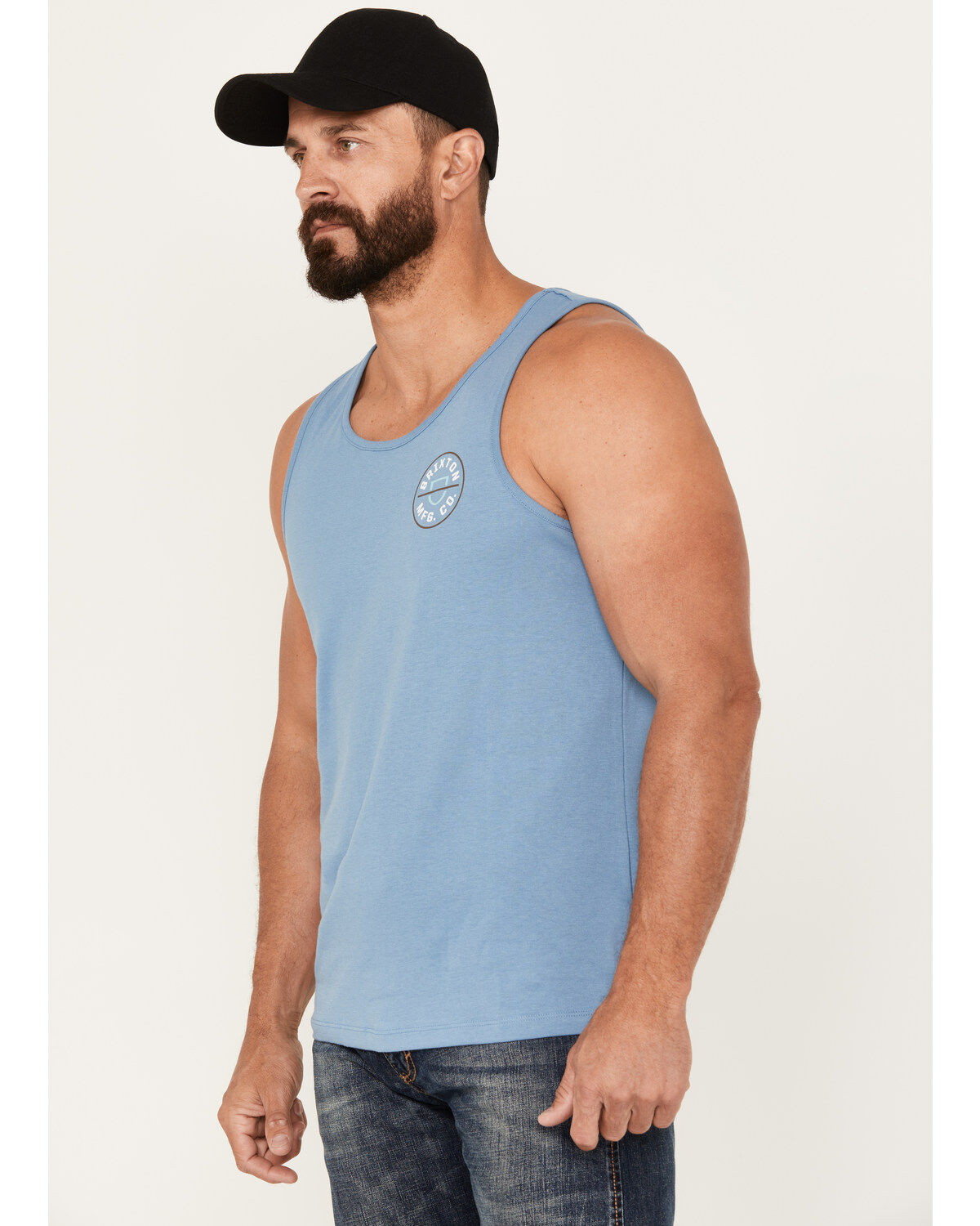 Image #2 - Brixton Men's Crest Tank Top, Off White, hi-res