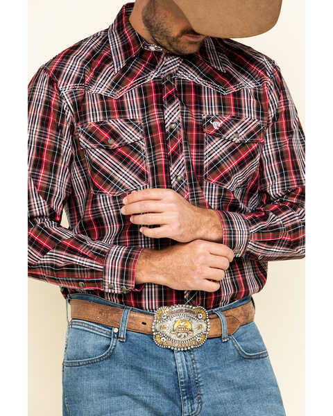 Image #4 - Cowboy Hardware Men's Chili Heeler Plaid Long Sleeve Western Shirt , , hi-res