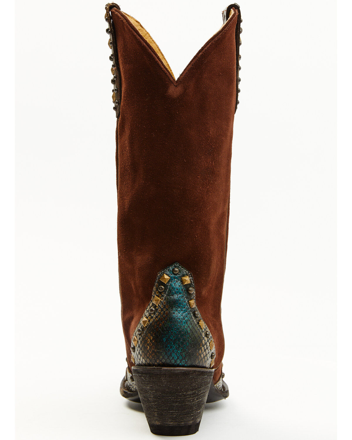 Image #5 - Idyllwind Women's Leap Snake Suede Leather Western Boots - Snip Toe, Brown, hi-res