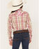 Cowgirl Hardware Girls' Embroidered Horse Plaid Print Long Sleeve Snap Western Shirt, Pink, hi-res