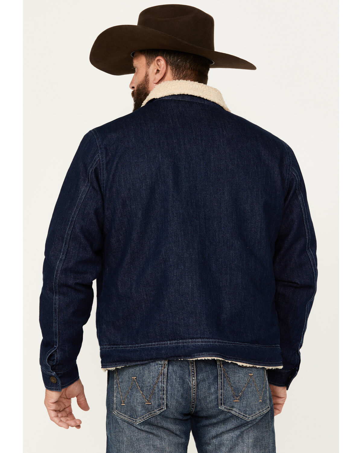 Image #4 - Cody James Men's Sherpa Lined Denim Bomber Jacket, Blue, hi-res