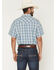 Image #4 - Cody James Men's Briggs Plaid Print Short Sleeve Snap Western Shirt - Tall, Blue, hi-res