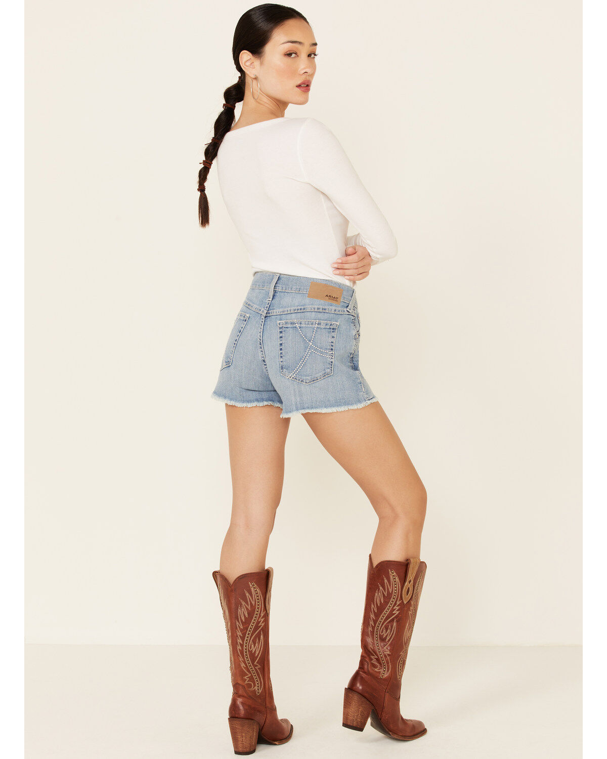 Blue jean skirt with cowboy boots clearance