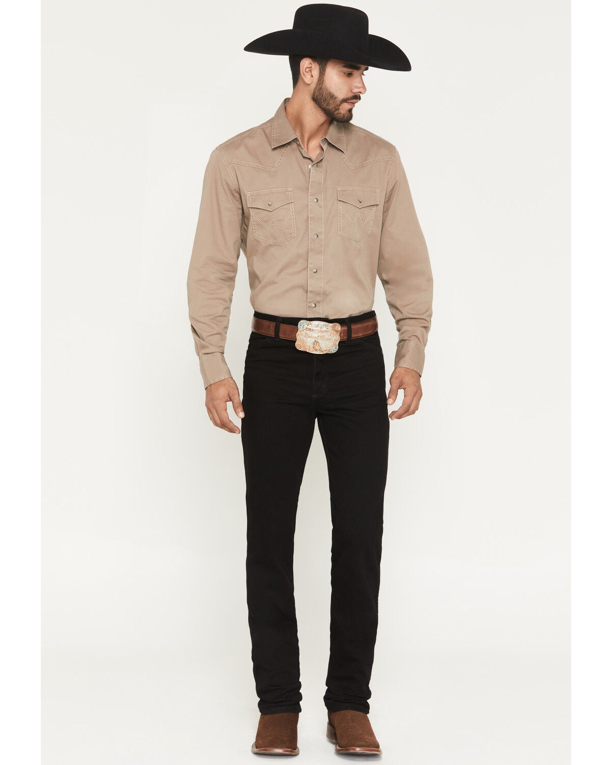 Image #1 - Wrangler Men's Silver Edition Slim Fit Jeans, Black Denim, hi-res