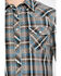 Image #4 - Rock & Roll Denim Men's Teal Washed Yarn Dye Plaid Short Sleeve Western Shirt  , Teal, hi-res