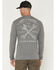 Image #1 - Troll Co Men's Twisting Wrenches Long Sleeve Graphic Work T-Shirt, Charcoal, hi-res