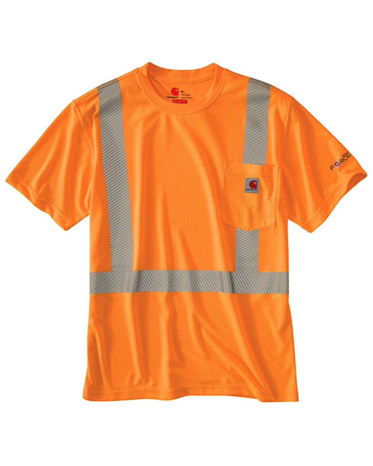 Image #1 - Carhartt Force High-Vis Short Sleeve Class 2 T-Shirt, Orange, hi-res