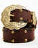 Image #1 - Leatherock Women's Brown Cassidy Jean Leather Studded Belt, Brown, hi-res
