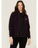 Image #1 - Carhartt Women's Solid Purple Relaxed Fit Zip-Front Sherpa Fleece Work Jacket, , hi-res