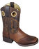 Smoky Mountain Youth Boys' Luke Leather Western Boots - Square Toe, Brown, hi-res