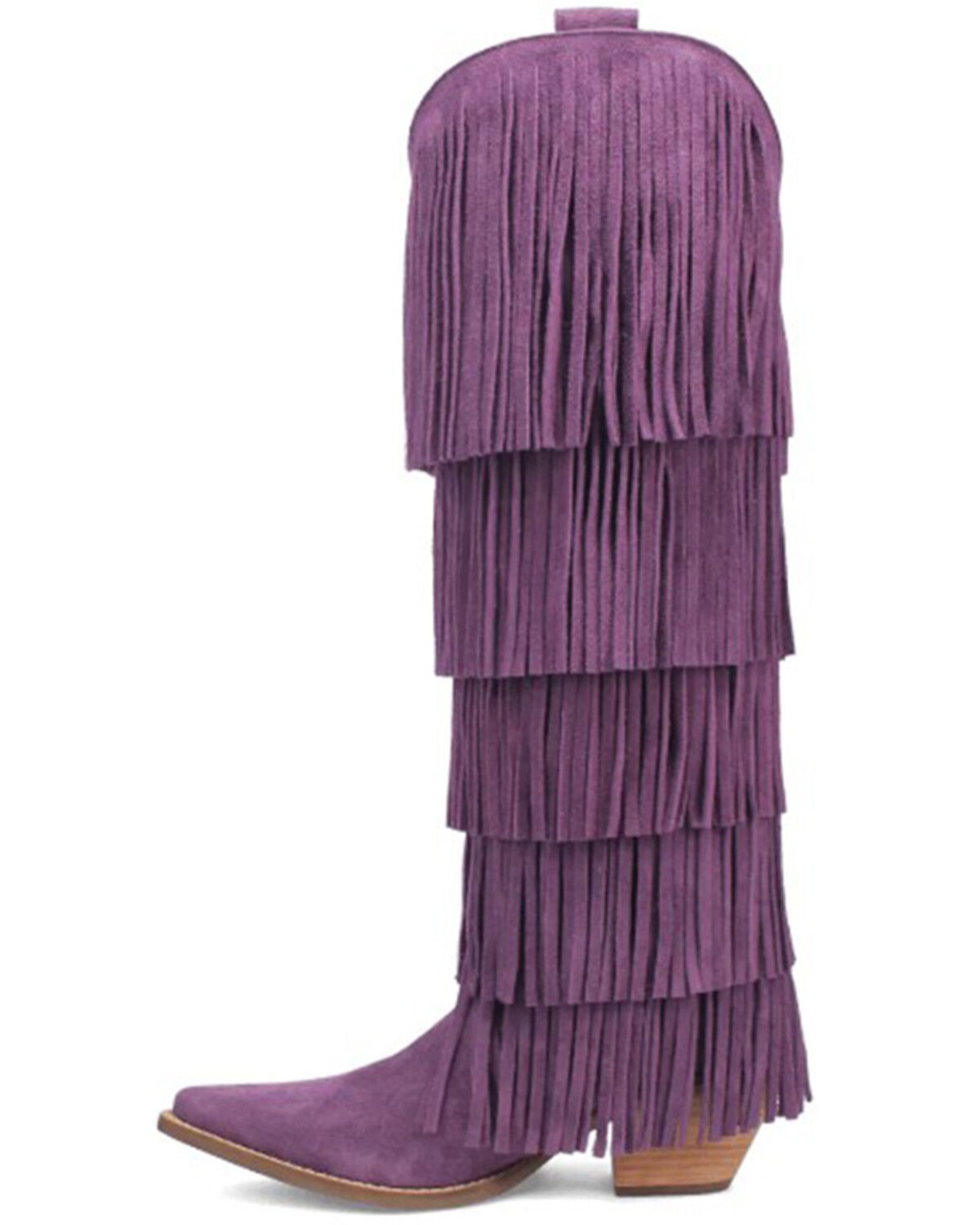 Image #3 - Dingo Women's Wild Child Suede Fringe Tall Western Boots - Snip Toe, , hi-res