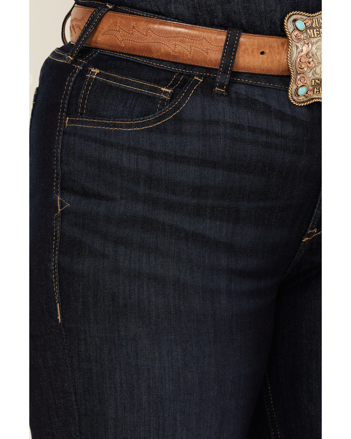 Product Name:  Ariat Women's R.E.A.L. Dark Wash Ophelia Prefect Rise Trouser Denim Jeans - Plus