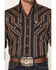 Image #3 - Ely Walker Men's Striped Long Sleeve Pearl Snap Western Shirt, Black, hi-res
