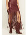 Image #3 - Idyllwind Women's Payson Faux Leather Fringe Maxi Skirt, Cherry, hi-res