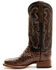 Image #3 - Tanner Women's Hand Tooled Floral Western Boots - Broad Square Toe, Brown, hi-res